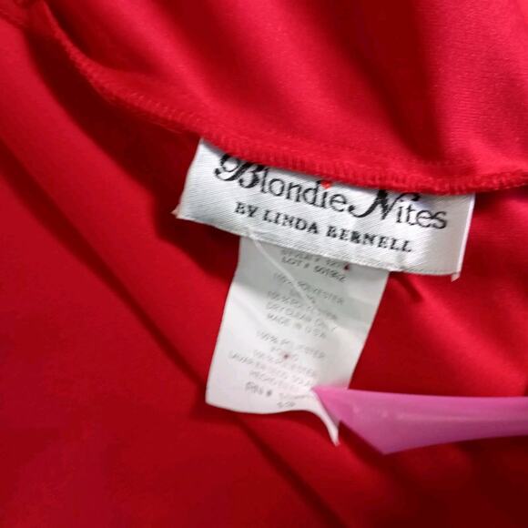 Red Halter Formal Gown Blondie Nites by Linda Bernell Size 13 Prom HOCO - Picture 12 of 16